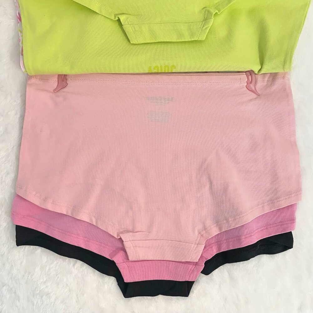 Juicy Couture Black, Pink, Green Hipster Cotton Panty 5 Piece Set Size XL NWT - Picture 5 of 10